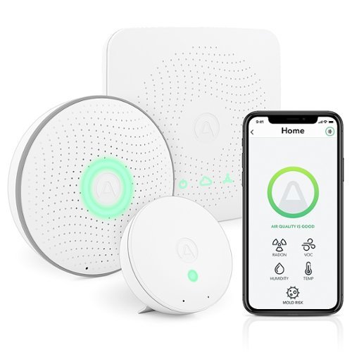 Airthings - House Kit, Radon and Indoor Air Quality Monitoring System, Multi-room - White