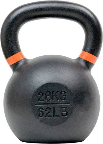Tru Grit - 62-lb Cast Iron Kettlebell - Black