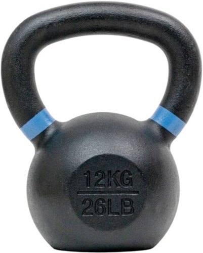 Tru Grit - 26-lb Cast Iron Kettlebell - Black