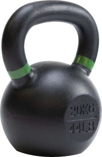 Tru Grit - 44-lb Cast Iron Kettlebell - Black