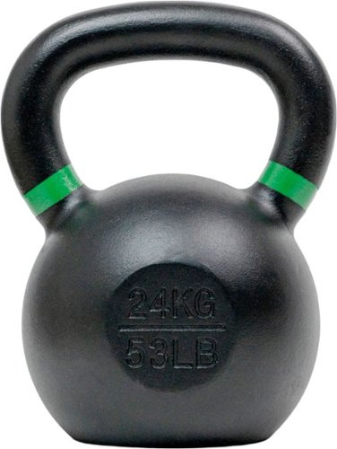 Tru Grit - 53-lb Cast Iron Kettlebell - Black