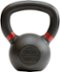Tru Grit - 20-lb Cast Iron Kettlebell - Black-Front_Standard