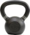 Tru Grit - 15-lb Cast Iron Kettlebell - Black-Front_Standard
