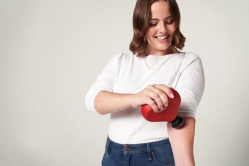 Therabody Theragun mini Handheld Percussive Massage Device (Latest Model) with Travel Case - Red BUY ONLINE