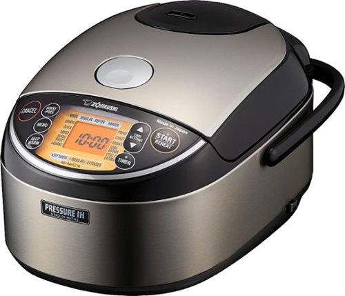 Zojirushi - 5.5 Cup Pressure Induction Heating Rice Cooker - Stainless Steel Black