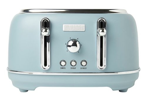 Haden - Highclere 4-Slice Wide Slot Toaster with Removable Crumb Tray and Multiple Settings - Poole Blue