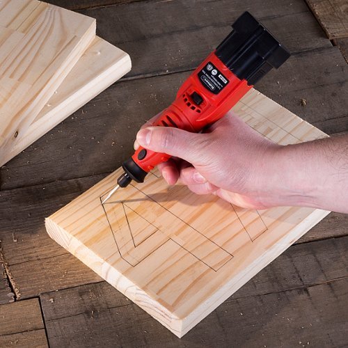 Stalwart - Cordless Rotary Tool and Accessories Kit – 40 Piece Multifunction Attachment Set for Woodworking, Metalworking and Hobby - Red, Black-Alt_View_Standard_13 