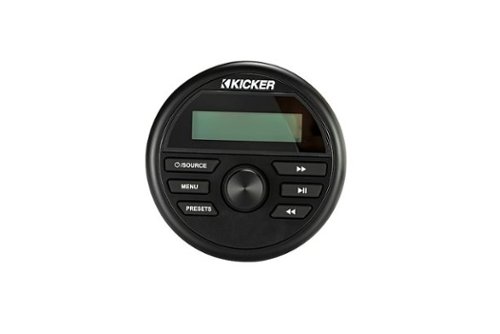 KICKER - KMC2 Gauge-Style Media Center/Radio w/Bluetooth - black