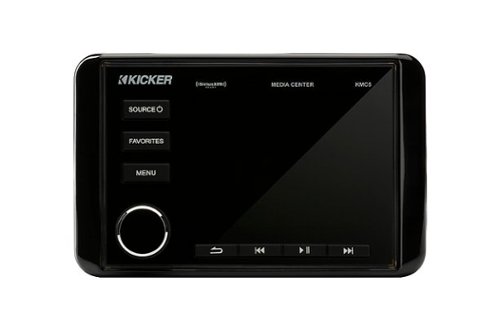 KICKER - KMC5 Premium Media Center/Radio w/Bluetooth - Black