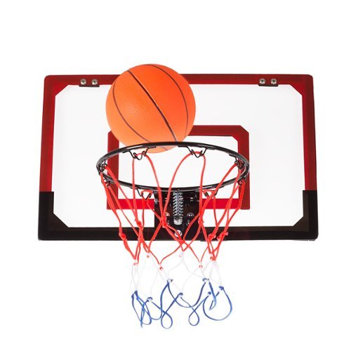 Hey! Play! - Mini Basketball Hoop with Ball and Breakaway Spring Rim for Over the Door Play by Hey! Play - Red-Alt_View_Standard_18 