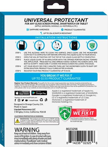 Liquipel Liquid Glass Screen Protection for Tablets -Universal application - Clear WORLDWIDE DELIVERY