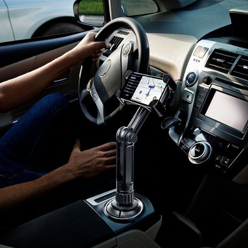 ToughTested Boom Adjustable Mobile Cup Holder Mount for Most Cell Phones. - Black WORLDWIDE DELIVERY