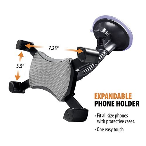 ToughTested Mammoth Mobile Windshield Mount for Mobile Phones - Black WORLDWIDE DELIVERY