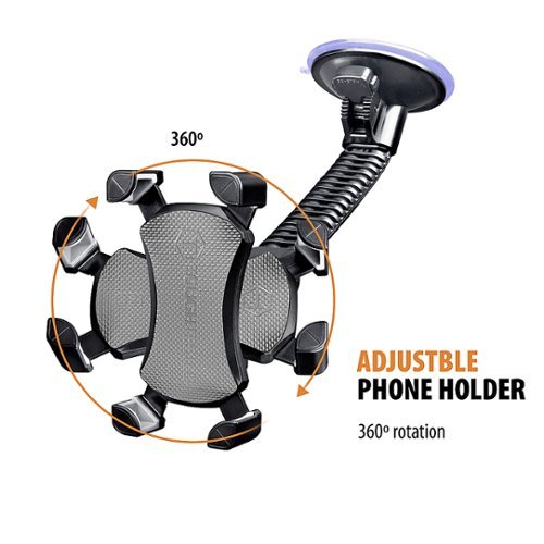 ToughTested Mammoth Mobile Windshield Mount for Mobile Phones - Black GLOBAL SHIPPING