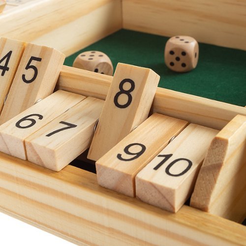 Hey! Play! Shut The Box Game-Classic 10 Number Wooden Set with Dice Included-Old Fashioned, 4 Player Thinking Strategy Game HOW TO BUY