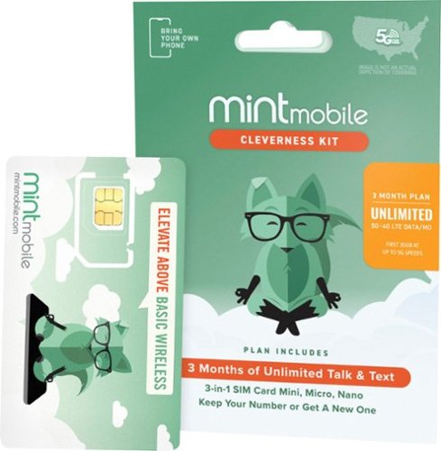 Mint Mobile - Unlimited Phone Plan - 3 Months of Wireless Service - Gold
