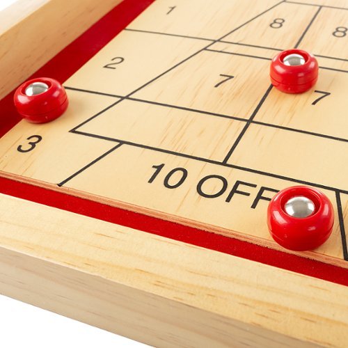Hey! Play! Tabletop Shuffleboard Game - Portable Indoor or Outdoor Compact Desktop Pinewood Competition Board Game HOW TO BUY