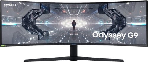 Samsung - Geek Squad Certified Refurbished Odyssey G97T Series 49" LED Curved QHD FreeSync/G-SYNC Compatible QLED Monitor with HDR - Black