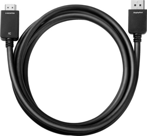Best Buy essentials™ 6' DisplayPort to HDMI Cable - Black WHERE TO BUY