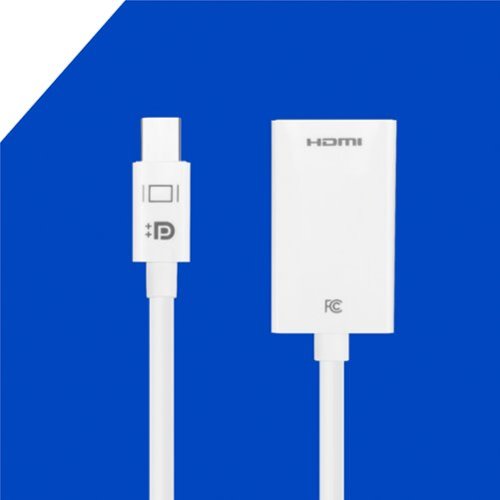 Best Buy essentials™ Mini DisplayPort to HDMI Adapter - White WORLDWIDE DELIVERY