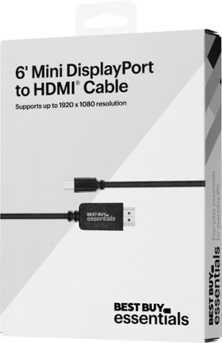 Best Buy essentials™ 6' Mini DisplayPort to HDMI Cable - Black HOW TO BUY