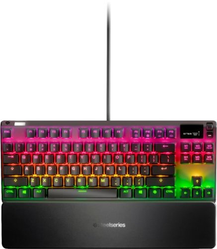 SteelSeries - Apex 7 TKL Wired Mechanical Blue Tactile & Clicky Switch Gaming Keyboard with RGB Backlighting - Black
