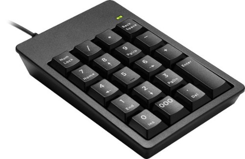 Best Buy essentials™ - BE-PKWDNP 60% Wired Membrane USB Numeric Keypad - Black