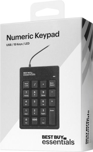 Best Buy essentials™ BE-PKWDNP 60% Wired Membrane USB Numeric Keypad - Black WHERE TO BUY