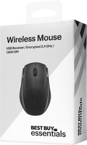Best Buy essentials™ Wireless Optical Standard Ambidextrous Mouse with USB Receiver - Wireless - Black WHERE TO BUY