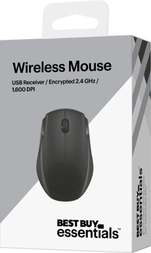 Best Buy essentials™ Wireless Optical Standard Ambidextrous Mouse with USB Receiver - Wireless - Black BUY ONLINE