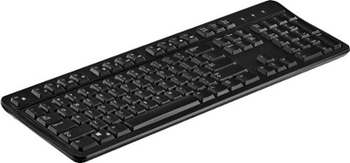 Best Buy essentials™ Full-size Wired Membrane USB Keyboard - Black GLOBAL SHIPPING