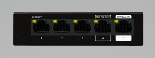 Luxul 5 Port Gb Multi-Mount SwitchW/PD POWER - Black WORLDWIDE DELIVERY
