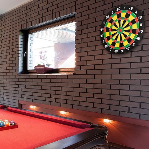 Hey! Play! - Magnetic Dart Board Set with 16 inch Board, 6 Colorful Darts and Built In Hanging Hook - Orange, Yellow, Green-Alt_View_Standard_16 