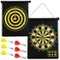 Toy Time - Magnetic Dart Board – Reversible Dartboard and Bullseye Game with 6 Magnetic Darts – Rolls Up for Convenient Storage - Yellow, Red-Alt_View_Standard_18