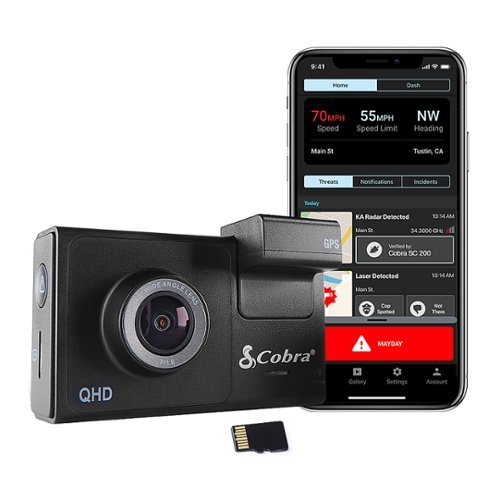 Image of Cobra - SC 200 Configurable Smart Dash Cam with Optional Accessory Cameras - Black