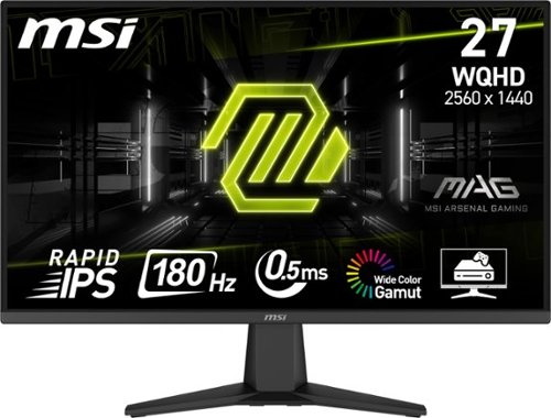 MSI - MAG 275QF QHD Rapid IPS 180Hz 0.5ms Adaptive sync Gaming Monitor with HDR(DisplayPort,HDMI)
