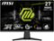 MSI - MAG 275QF 27" QHD Rapid IPS 180Hz 0.5ms Adaptive sync Gaming Monitor with HDR(DisplayPort,HDMI) - Metallic Black-Front_Standard