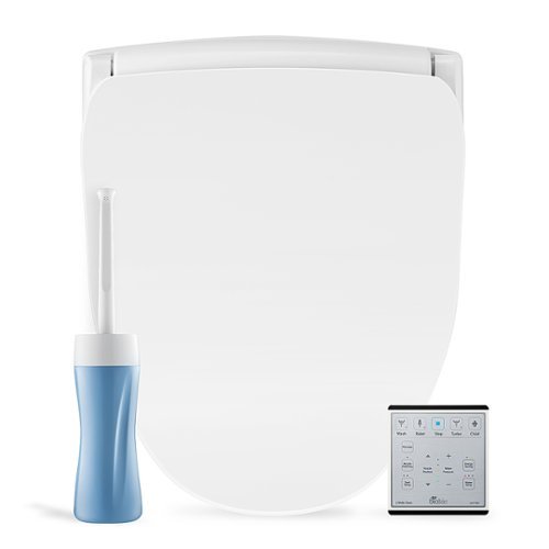 Bio Bidet by Bemis - Slim Two Bidet Toilet Seat - Elongated (Includes Travel Bidet) - Elongated White