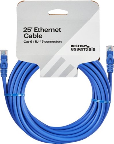 Best Buy essentials™ 25' Cat-6 Ethernet Cable - Blue WHERE TO BUY