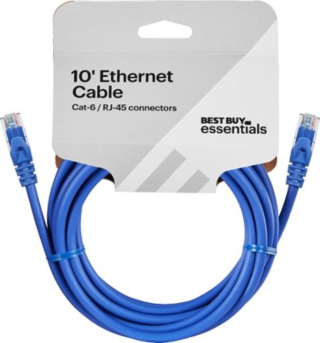 Best Buy essentials™ 10' Cat-6 Ethernet Cable - Blue WHERE TO BUY