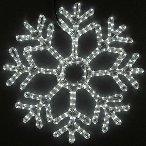 Novelty Lights - 24" Fancy LED Snowflake - Pure White-Angle_Standard 