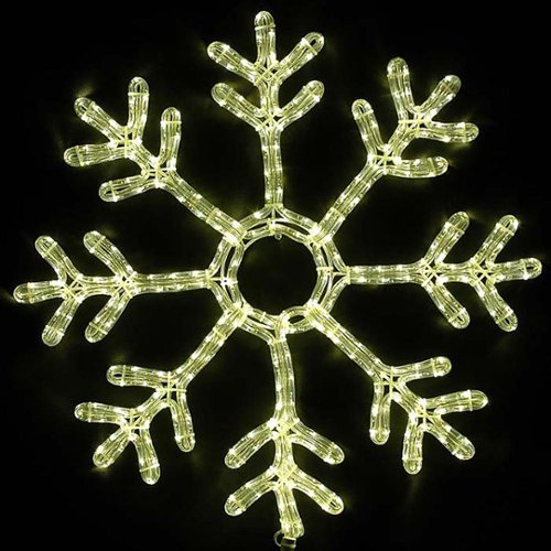 Novelty Lights - 24" Fancy LED Snowflake - Warm White-Front_Standard 