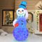 Novelty Lights - 7’ Inflatable Swirling Lights Snowman with tipping Hat - White-Front_Standard