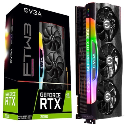 EVGA - GeForce RTX 3090 FTW3 ULTRA GAMING 24GB GDDR6 PCI Express 4.0 Graphics Card-Front_Standard 