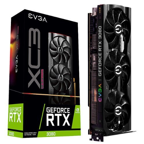 EVGA - GeForce RTX 3080 XC3 ULTRA GAMING 10GB GDDR6 PCI Express 4.0 Graphics Card-Front_Standard 
