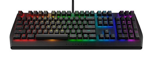  Alienware - AW410K Full-size Wired Gaming Mechanical CHERRY MX Brown Switches Keyboard with RGB Back Lighting - Dark Side of the Moon