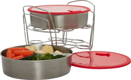 Instant Pot - Bake Set w 2 Pans 2 Racks 2 Lids - Stainless Steel-Front_Standard 