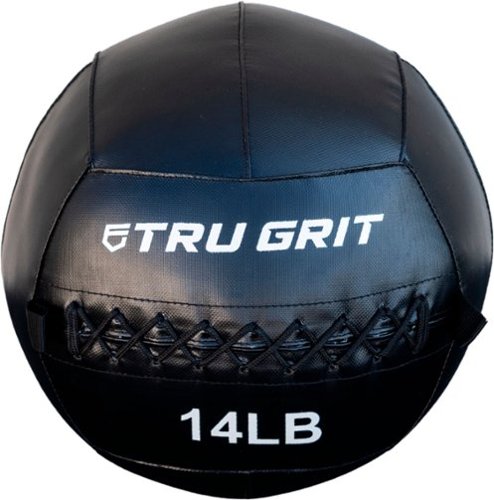 Image of Tru Grit - 14-lb Medicine Wallball - Black