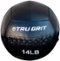Tru Grit - 14-lb Medicine Wallball - Black-Front_Standard