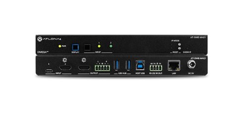 Atlona - Omega Two-Input Switcher for HDMI & USB-C - Black